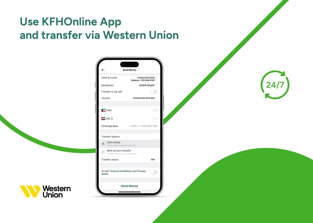 KFH offers numerous benefits to money transfer users in cooperation with Western Union